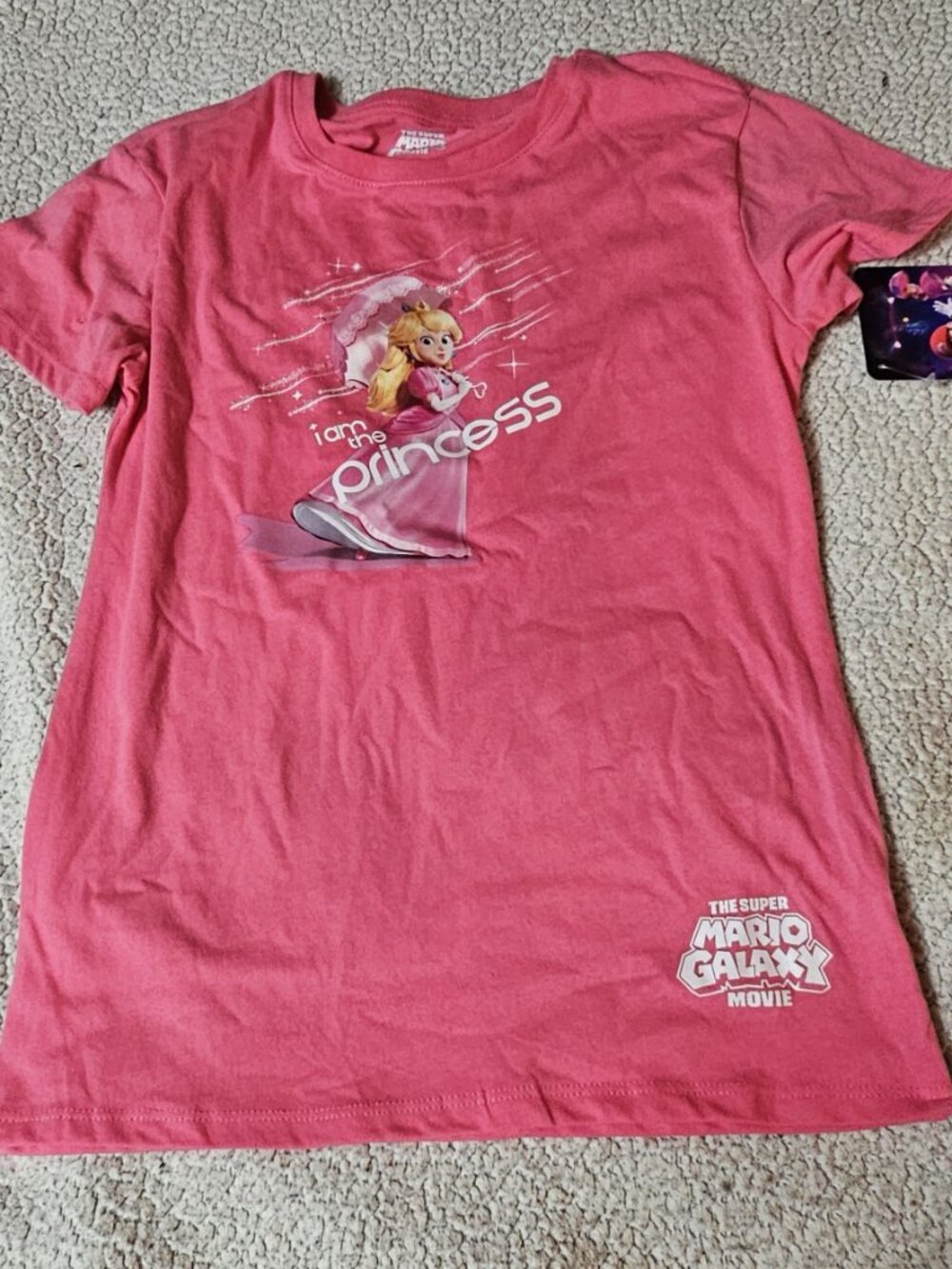 The Super Mario Galaxy Movie - Girls Size 10/12 Short Sleeve T-shirt -New with T